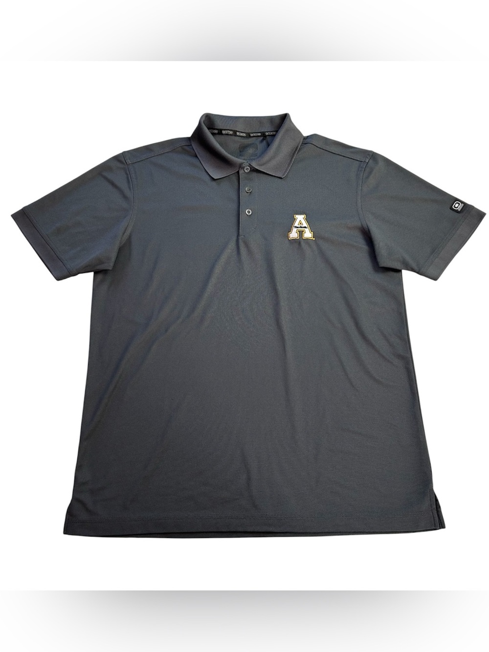Appalachian State Mountaineers Men’s Performance Polo Shirt NCAA Gray size Large